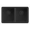 Ruvati 32 x 19 inch Granite Composite Undermount Double Bowl Kitchen Sink Midnight Black RVG2388BK - alternate 1